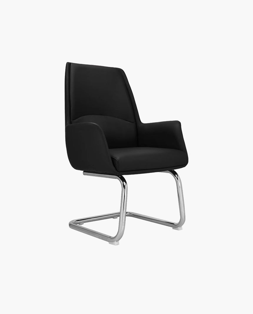 BRIGGS -MB-C - Bow Leg Leather Office Chair