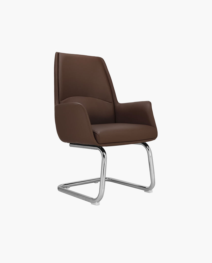 BRIGGS -MB-C - Bow Leg Leather Office Chair