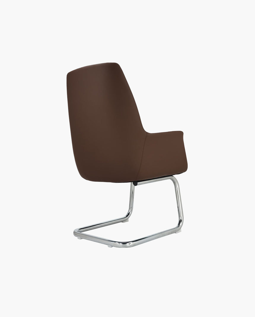 BRIGGS -MB-C - Bow Leg Leather Office Chair