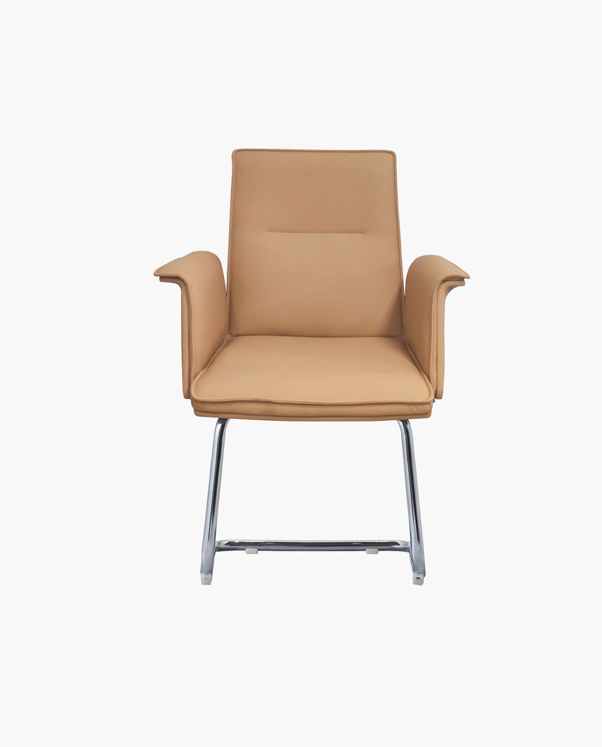 BAUNO -MB-C - Bow Leg Leather Office Chair