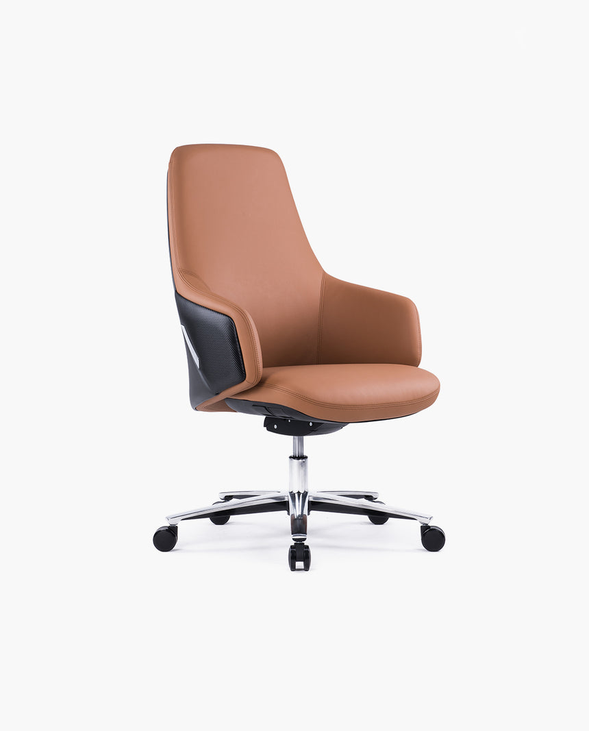 SITONI - Mid Back Leather Office Chair